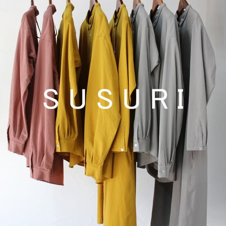 SUSURI ススリ　ヘムレンシャツワンピース　#tarte、ash 【送料無料】