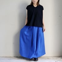 **再入荷** Linenya リネンヤ　リネンタックスカート　#ロイヤルブルー　【送料無料】