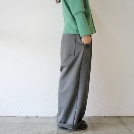 ARTE POVERA アルテポーヴェラ　ポルテックスポンチ2タックワイドパンツ　#ダークグレー