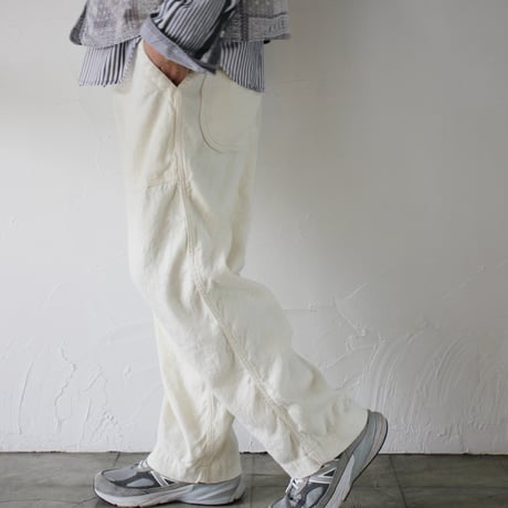 FUNSET OF ART ファンセットオブアート　コットンリネンユーティリティパンツ　#生成り