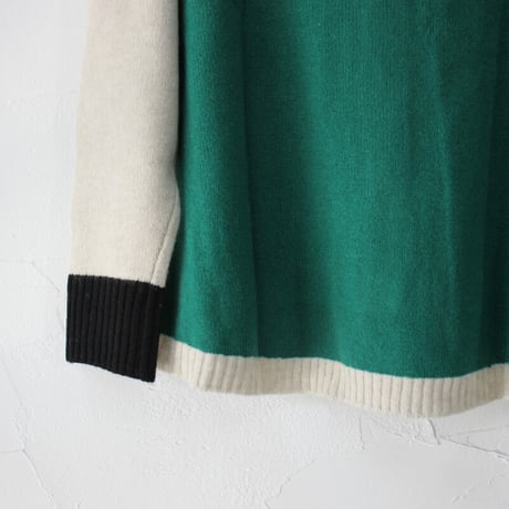 **再入荷**　mao made マオメイド　ウールクレイジーパターンカーディガン　#ブラック、ネイビー、レッド
