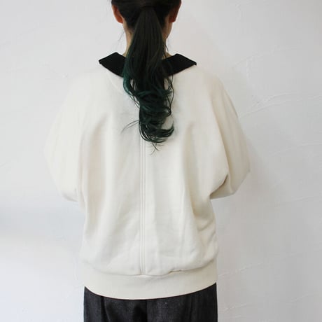 MAGALI マガリ コットンシルケットスウェットプルオーバー　#ブラック、グレー、アイボリー