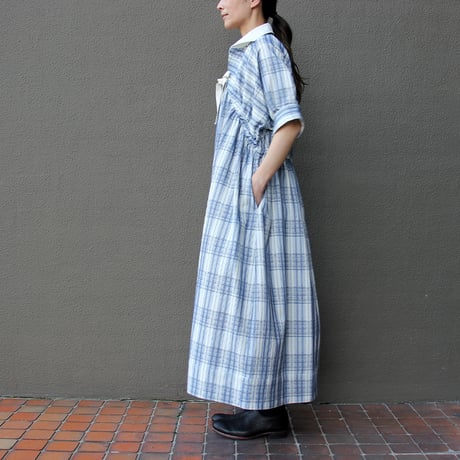 ASEEDONCLOUD アシードンクラウド　Hand embroidery cloth Sailing dress #インディゴ
