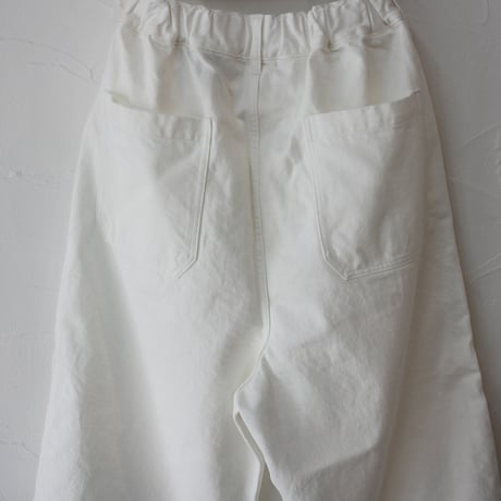 TRAVAIL MANUEL トラバイユマニュアル　ムラ糸デニムノーティカルパンツ　#オフ白、インディゴ