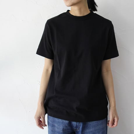 homspun ホームスパン　40/2天竺半袖Tシャツ　#サラシ、チャコール、ブラック