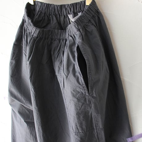 **再入荷**　homspun ホームスパン　バルキーシーチング薄手ギャザーパンツ　#ブルー、グレー、ピンク