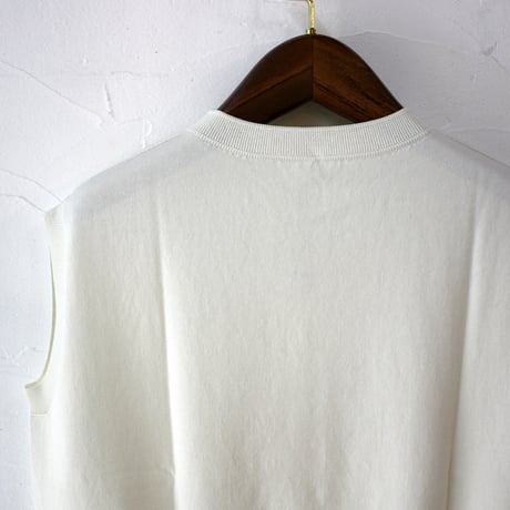 **再入荷** Linenya リネンヤ as it is. コットンノースリーブニット　#アイボリー、ブラック