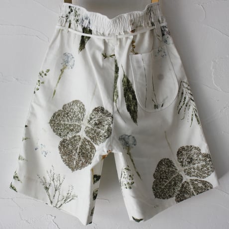 ASEEDONCLOUD アシードンクラウド plant memories print shokuonshitsu short trousers
