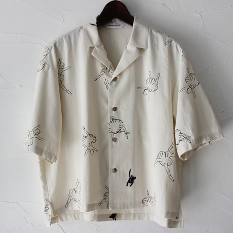 atelier naruse アトリエナルセ　レーヨンコットン開襟シャツ～バレリーナ～ rayon cotton open collar shirt　【送料無料】