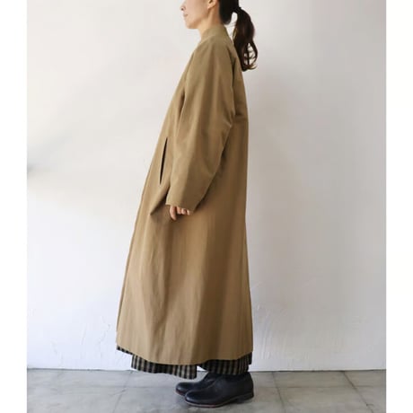 atelier naruse アトリエナルセ　コットンヘンプスタンドカラーコート｜cotton-hemp stand collar coat　【送料無料】