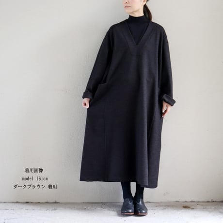 atelier naruse アトリエナルセ　wool jersey one-piece　ウールジャージーワンピース　【送料無料】