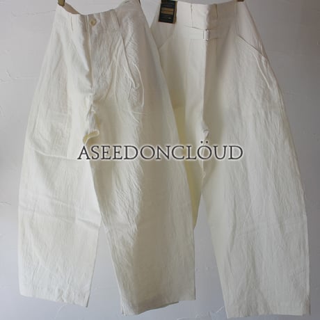 ASEEDONCLOUD HandWerker 綿麻HWワイドトラウザー　♯オフホワイト　【送料無料】