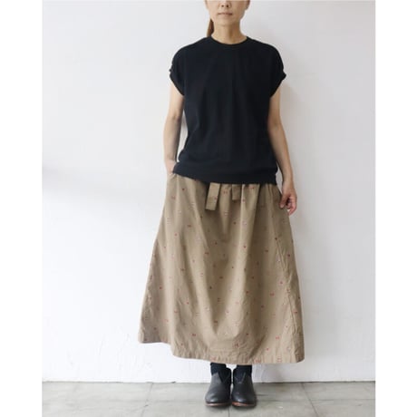 **2024s/s分到着** homspun ホームスパン 30/1天竺キャップスリーブTシャツ　#サラシ、ブラック、ネイビー