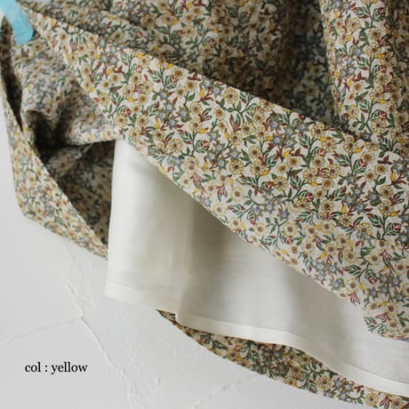 **再々入荷＆新色** LinenYa リネンヤ Liberty"EVIE ROSE"タックスカート　#ベージュ、レッド