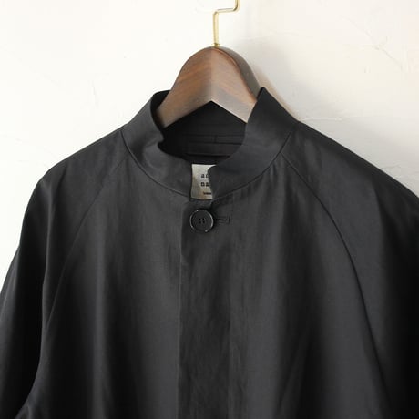 atelier naruse アトリエナルセ 　コットンスタンドカラーコート cotton stand collar coat #ブラック　【送料無料】
