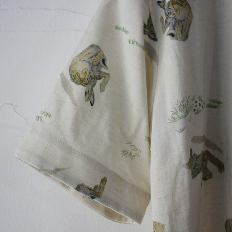 ASEEDONCLOUD 野うさぎ柄シャツ2021S/S