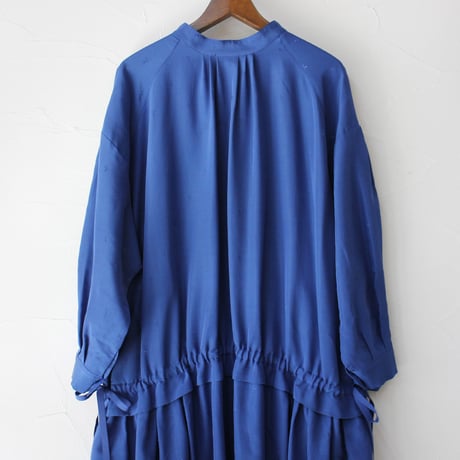 ASEEDONCLOUD アシードンクラウド　Camellia sinensis jacquard Laboratory dress  #Blue