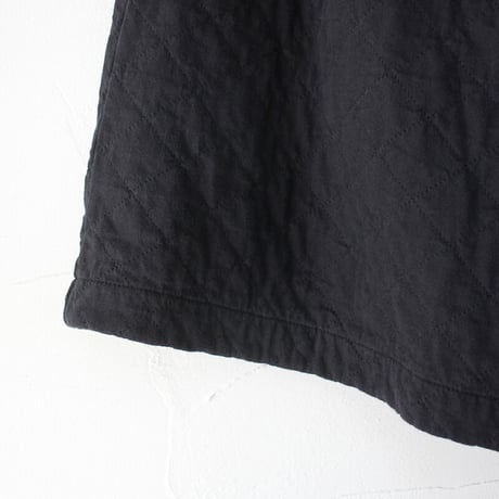 **またまた再入荷** homspun ホームスパン　30/1天竺キルティングスカート　#サラシ、ブラック　【送料無料】
