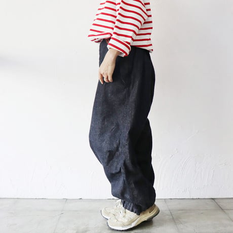 FUNSET OF ART ファンセットオブアート　綿麻デニムバルーンパンツ　#インディゴ　【送料無料】