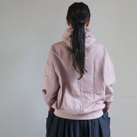 **またまた再入荷**  Linenya リネンヤ　裏毛コットンパーカー　#グレー、ピンクベージュ　【送料無料】