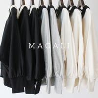 MAGALI マガリ コットンシルケットスウェットプルオーバー　#ブラック、グレー、アイボリー