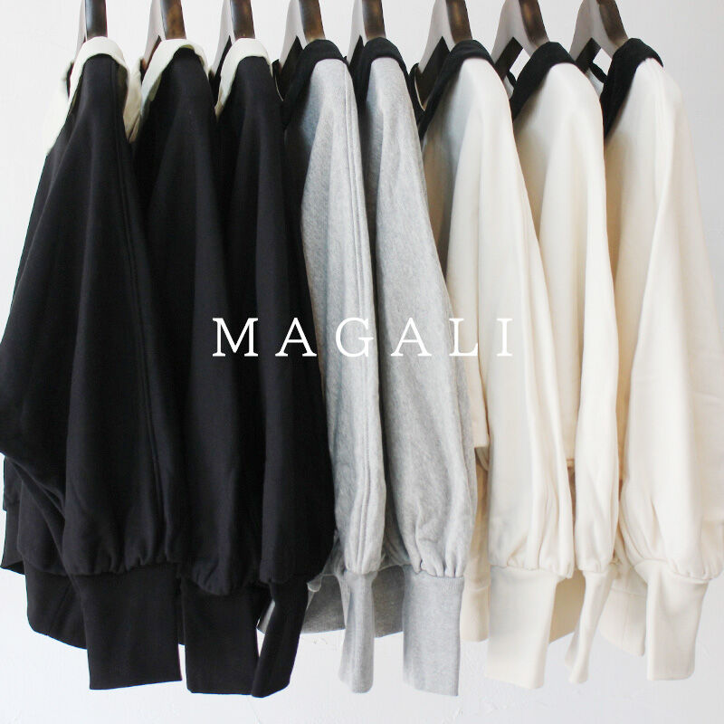 MAGALI マガリ コットンシルケットスウェットプルオーバー MAGALI マガリ コットンシルケットスウェットプルオーバー