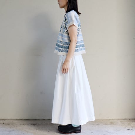 ASEEDONCLOUD アシードンクラウド　Flower Jacquard Knit Blouse #オフ白、ブラック　【送料無料】