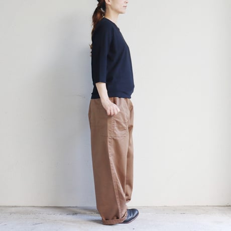 **またまた再々入荷** homspun ホームスパン　高密度ウエポン紐付ギャザーパンツ　【送料無料】