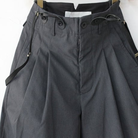 ASEEDONCLOUD アシードンクラウド　Clergyman cloth Clergyman trousers #チャコール