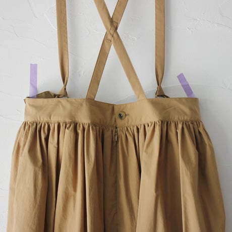 atelier naruse アトリエナルセ　コットンサスペンダースカート　cotton suspender skirt　#キャメル、ブラック