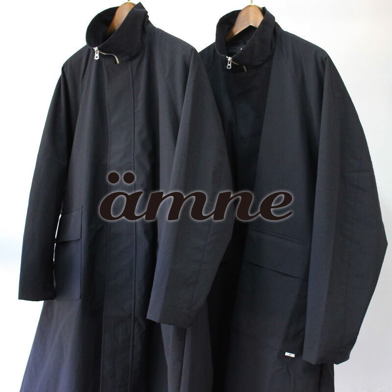 amne アンヌ NYLON covered coat カバーコート #ブラック 【送料無料】