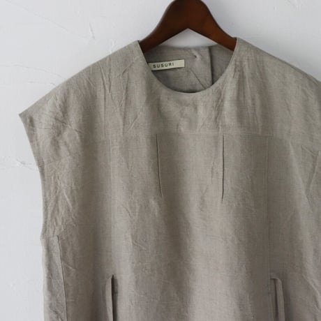 SUSURI ススリ　ティアフルドレス　#beige,black 【送料無料】