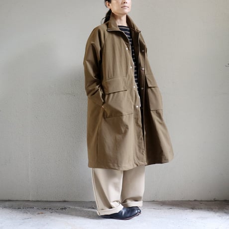 amne アンヌ　NYLON covered coat　カバーコート #Coyote 【送料無料】