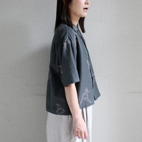 atelier naruse アトリエナルセ　レーヨンコットン開襟シャツ～バレリーナ～ rayon cotton open collar shirt　【送料無料】