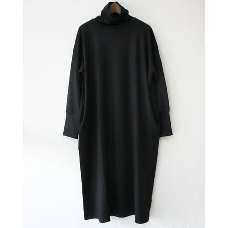 **再入荷** Linenya リネンヤ ハイネックワンピース　#ブラック　【送料無料】