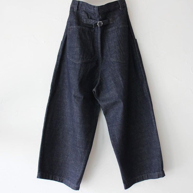 【25SS訳あり試着のみ】アトリエナルセ　コットンデニムタックパンツ　サイズ1 cotton denim tuck pants - atelier naruse｜Online store｜the an