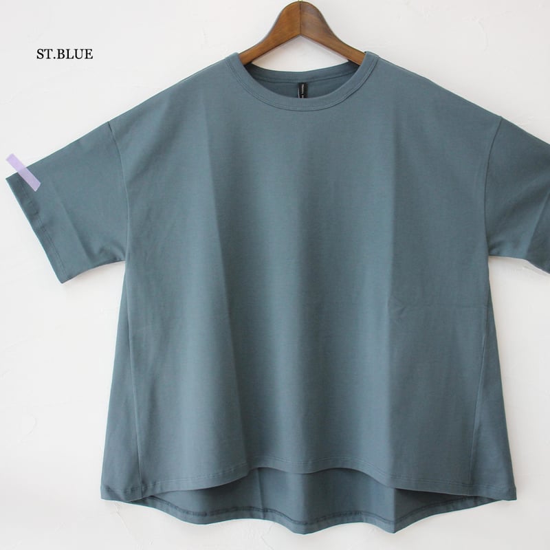 TRAVAIL MANUEL トラバイユマニュアル ミディ天竺バックフレアTシャツ