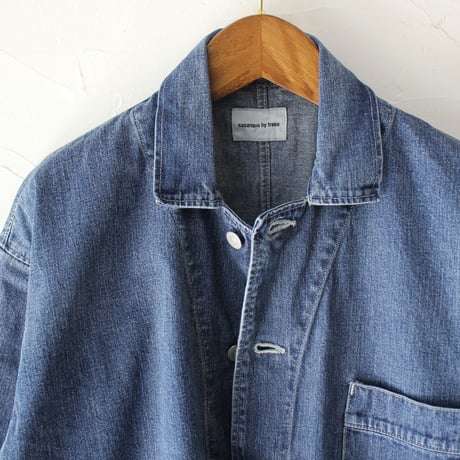 sasanqua by trees サザンカバイツリーズ　10.5オンスネップデニムカバーオール　#3year wash