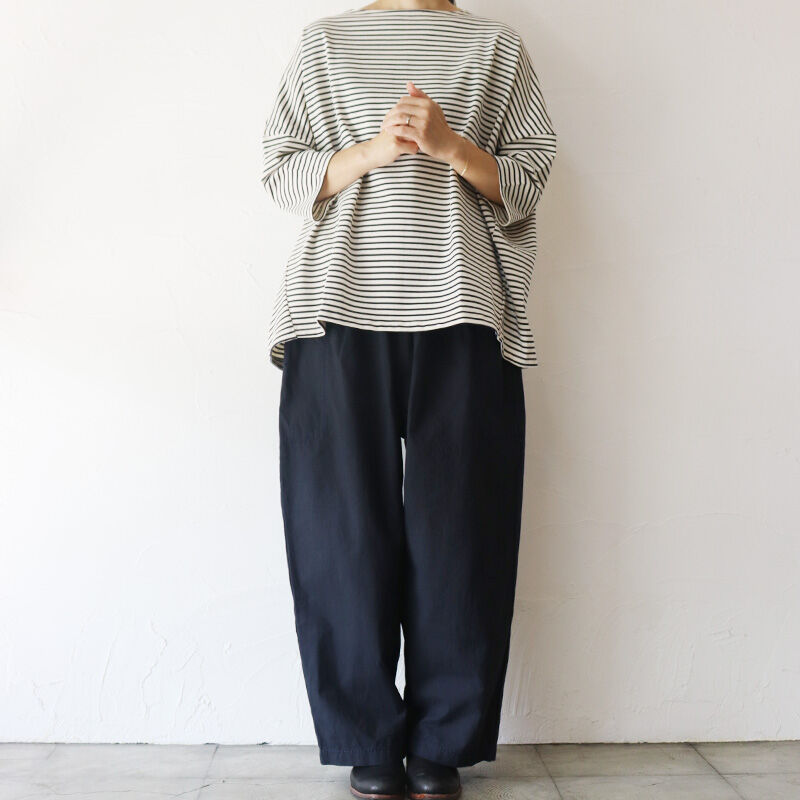 美品　ホームスパン homspun バルキーシーチング homspun ホームスパン バルキーシーチングギャザーパンツ