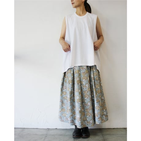 LILOU+LILY　Hedgehog  Tuck Skirt　ハリネズミタックスカート　#グレー、グリーン、パープル