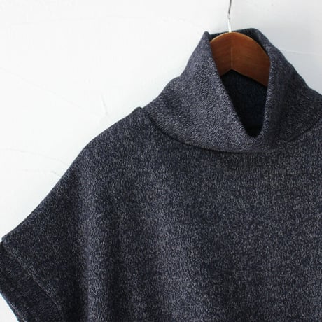 **TOPネイビーのみ再入荷** LinenYa リネンヤ　ハイネックニットベスト　#TOPネイビー、ネイビー、ブラウン　【送料無料】