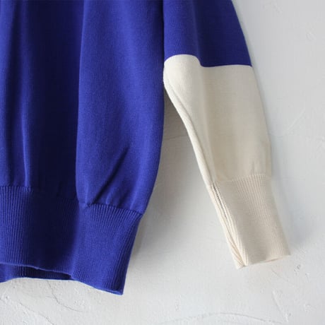 atelier naruse アトリエナルセ 　コットンニットバイカラースリーブ　cotton knit bicolor sleeve