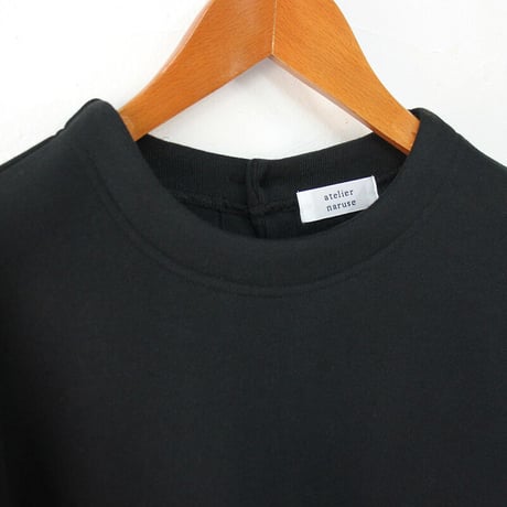 atelier naruse アトリエナルセ fleece cotton pullover 裏毛コットンプルオーバー　#ブラック