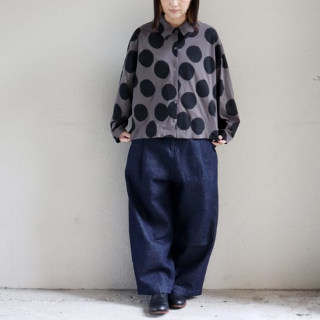 atelier naruse アトリエナルセ　コットンカットソーブラウス　cotton cut&sewn blouse～mizutama～