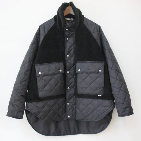 anme アンヌ　BOA/QUILT useful coat　#ブラック　【送料無料】
