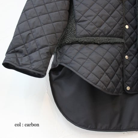 amne アンヌ　BOA / QUILT useful coat #carbon , coyote