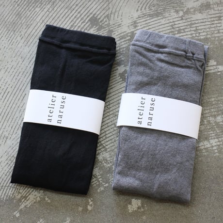 **2026年度分到着**　atelier naruse アトリエナルセ　formal cotton botanical tights ボタニカルタイツ　#グレー、ブラック