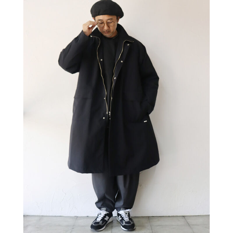 amne アンヌ NYLON covered coat カバーコート #ブラック 【送料無料】