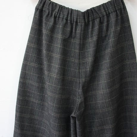 TRAVAIL MANUEL トラバイユマニュアル　グレンチェック起毛プランパンツ　#チャコール、ブラウン　【送料無料】