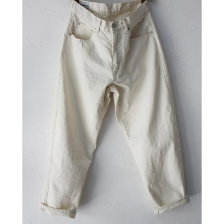 **またまた再入荷** sasanqua by trees サザンカバイツリース　Loose Tapered Denim ルーズテーパードデニム　#Ivory 【送料無料】
